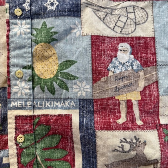 Reyn Spooner Christmas Mele Kalikimaka Short Sleeve Aloha Hawaiian Shirts Large - Picture 10 of 16